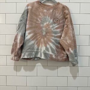 Rylee + Cru Tie-Dye Smiley Face Sweatshirt